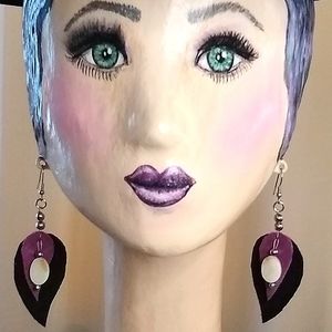 Handcrafted Suede Leather Earrings